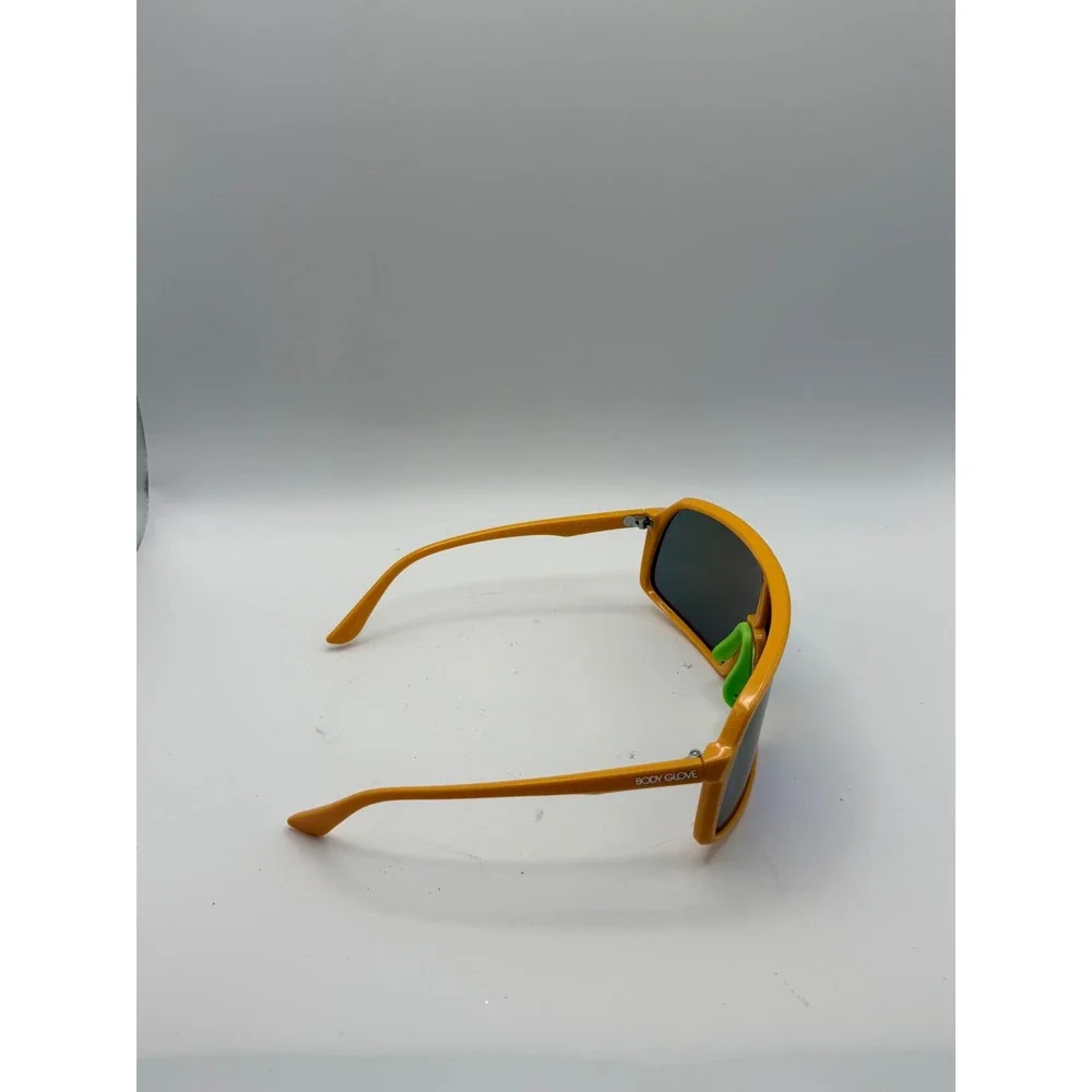 Body Glove Shield Sunglasses Blue Mirrored Lens Retro‎ Sporty Neon Wrap New